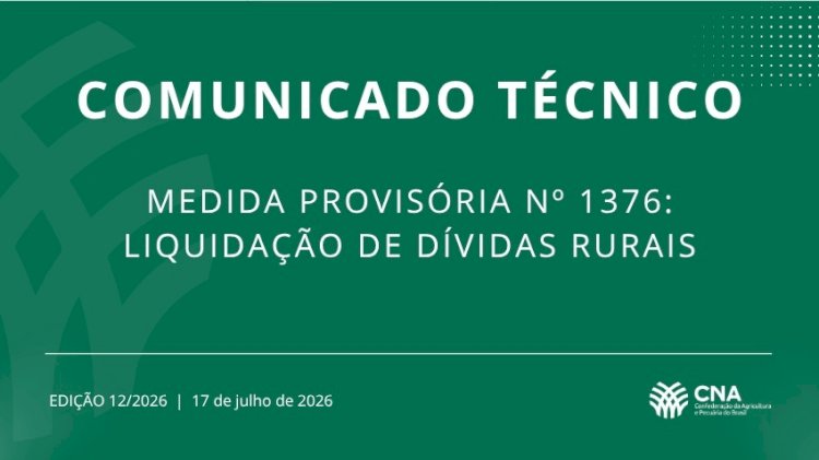 CNA orienta produtores sobre renegociação de dívidas