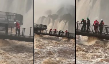 Cataratas do Iguaçu: vazão quase 8x acima da média ameaça passarela e mobiliza equipes